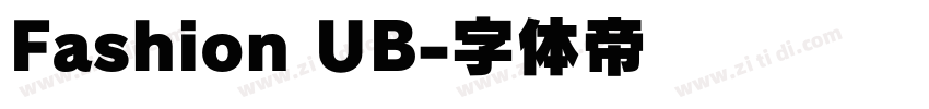 Fashion UB字体转换